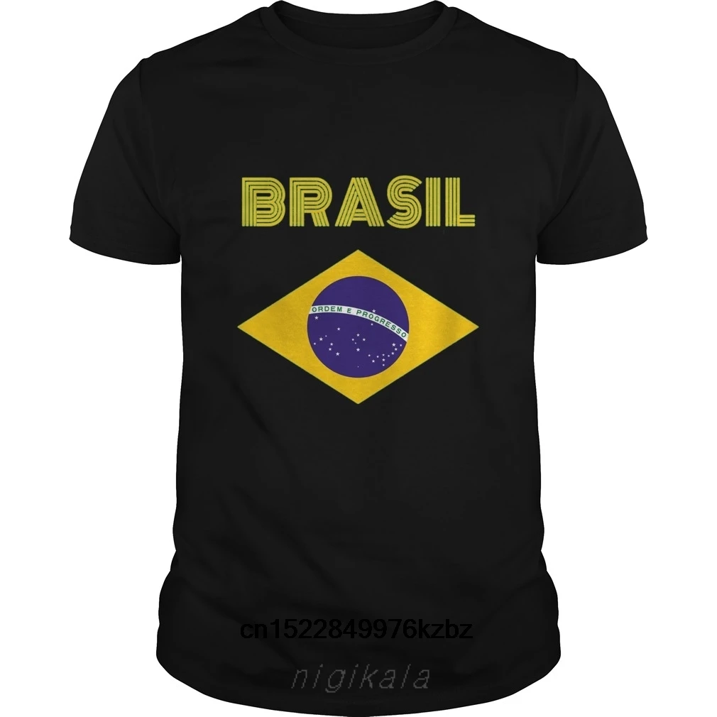 

Men t shirt Women novelty tshirt Brazil Text cool T-Shirt