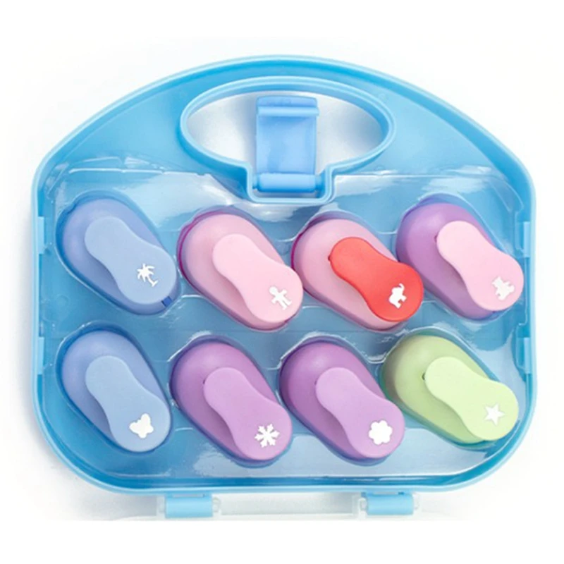 

KAMEI 8PCS Shaped Save Power Paper/Eva Craft Punch Scrapbook Handmade Punchers for Choosing Hole Punches, DIY Paper Cutter