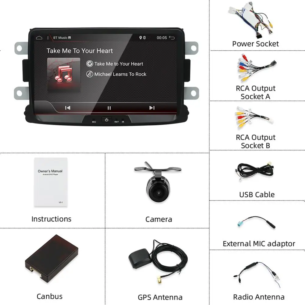 Автомобильный dvd проигрыватель Bosion android 10 0 для Dacia лодgy Logan Duster Sandero 1 din радио gps
