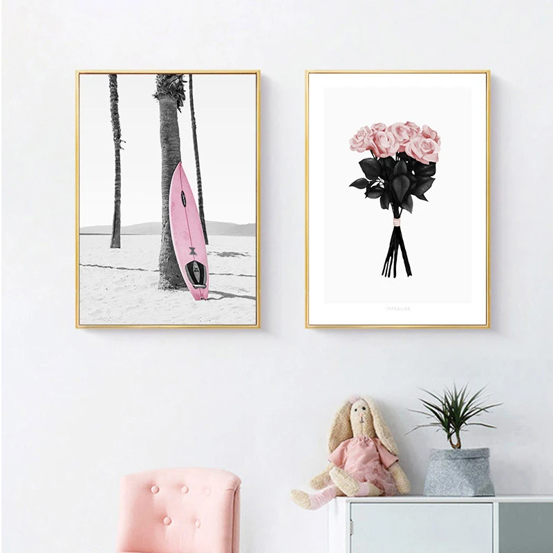 Нордическая черно-белая Хепберн роспись с пузырями абстрактный цветок губ