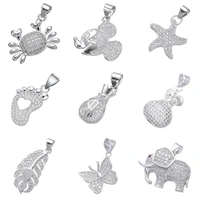 juya diy cubic zirconia crab star elephant wallet feather butterfly charms for handmade fashion charms needlework jewelry making