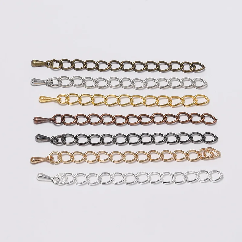 

10pcs 50 70mm Alloy Tone Extended Extension Tail Chain Connector For DIY Jewelry Making Findings Bracelet Necklace