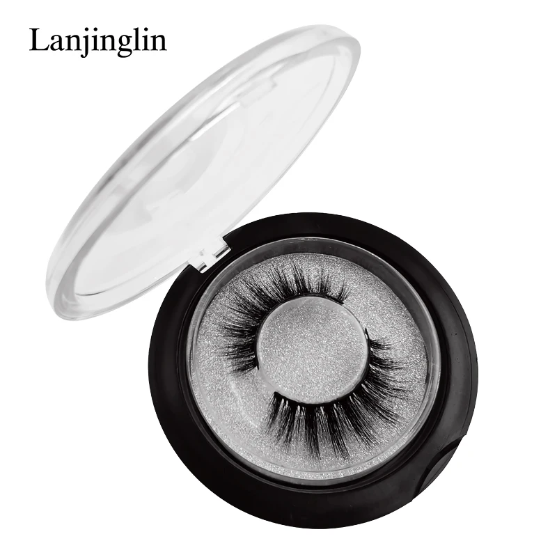 LANJINGLIN, 1 пара, 3d, норковые ресницы, ручная работа, Полоска, ресницы, накладные натуральные, искусственные ресницы, норковые ресницы, безвредный макияж
