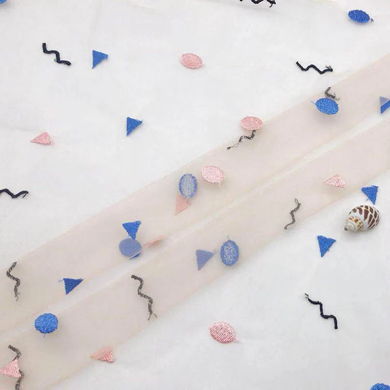 Узор в горошек геометрический узор кружевная вышивка ткань сделай сам одежда