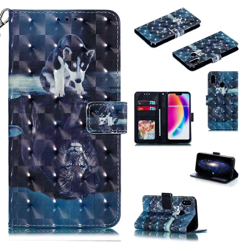 Чехол с рисунком для huawei P20 Lite, чехол P30 mate 20 10 Lite, чехол-книжка mate 20 X Pro, чехол с откидной крышкой и подставкой, чехол Huewai Huawai - Цвет: Абрикосовый