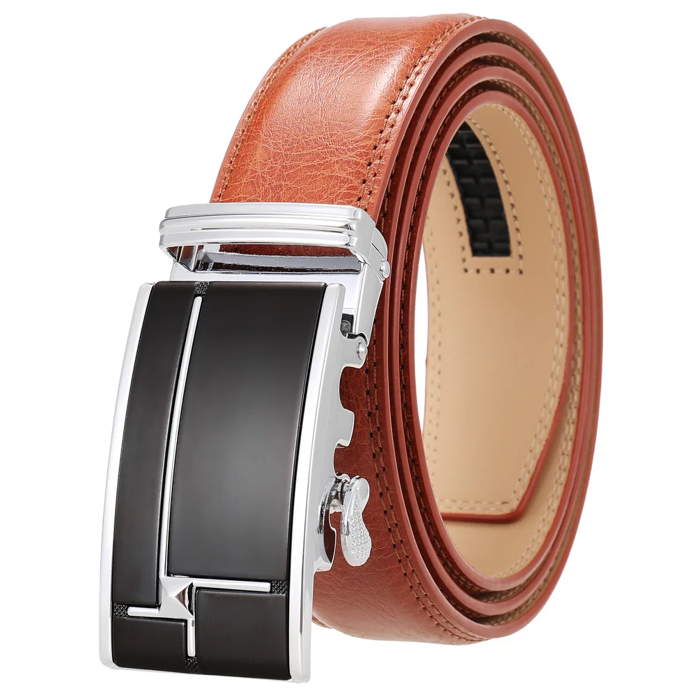 

Famous Brand Belt 3.5 Cm Wide Men Belt Male Genuine Leather Strap Belts for Men Top Quality Automatic Buckle Black Belts