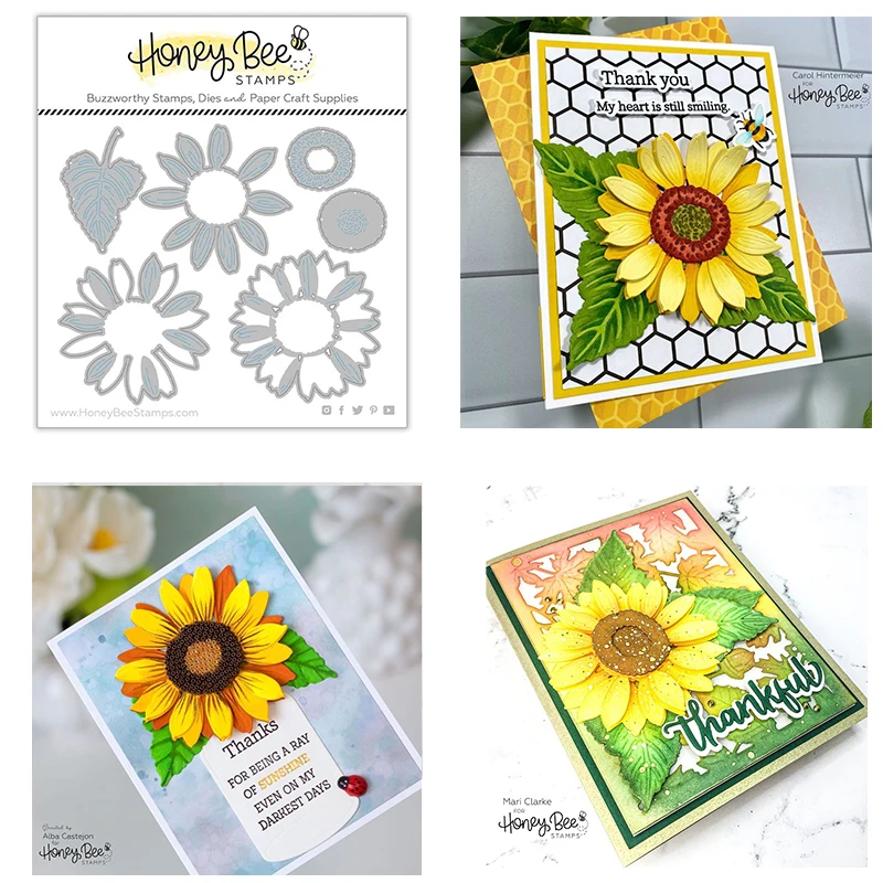 

2021 New Sunflowers Laying Metal Cutting Dies For Diy Scrapbooking Crafts Stencils Maker Photo Template Handmade Decor Arrival