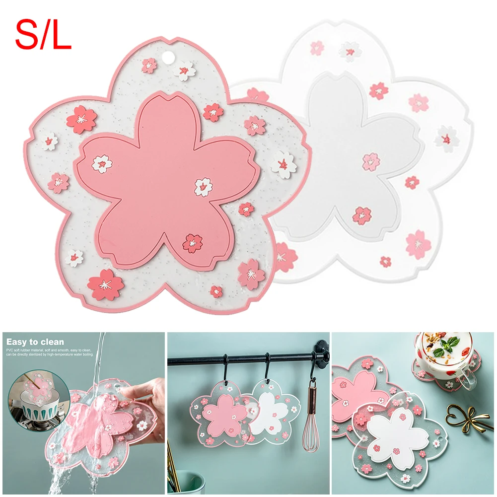 Теплоизоляционный Настольный коврик в японском стиле с цветком вишни подстилка