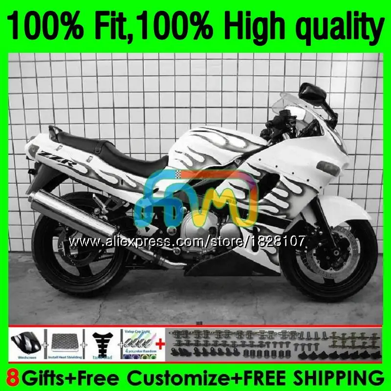 

Injection For KAWASAKI ZZR-400 ZZR400 93 95 96 Grey white 97 98 99 154BS.179 ZZR 400 1993 1994 1995 1996 1997 1998 1999 Fairing