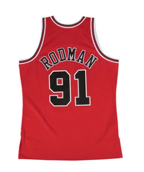 

Mens American Basketball Jerseys Clothes Dennis Rodman Chicago Bulls #91 European Size Ball Pants T Shirts Cool Tops Loose Cloth