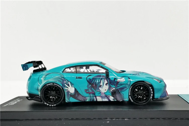Модель времени 1/64 Nissan Skyline GT-R R35 японская Гора Фудзи сакула Хацунэ Мику литья под давлением модель автомобиля