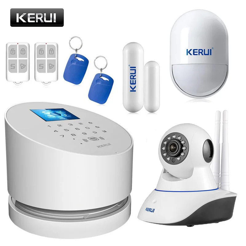 Новый KERUI TFT цветной ЖК дисплей WiFi GSM PSTN домашняя офисная Охранная сигнализация
