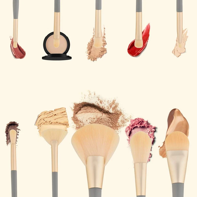 

10Pcs Makeup Brush Set Advanced Synthetic Brush Concealer Eyeshadow Makeup Brush Set
