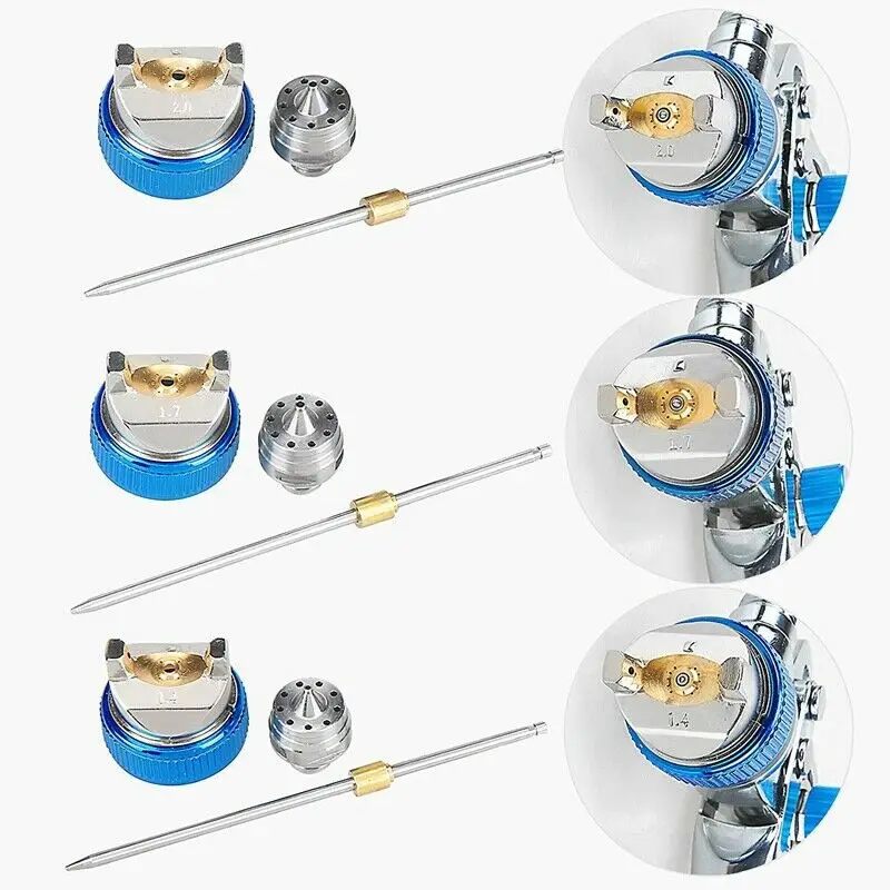 

Pneumatic Air Spray Gun HVLP Auto Paint Pistol Professional Paint Gun (1.4/1.7/2.0 Tips) Car Primer Paint Pistol