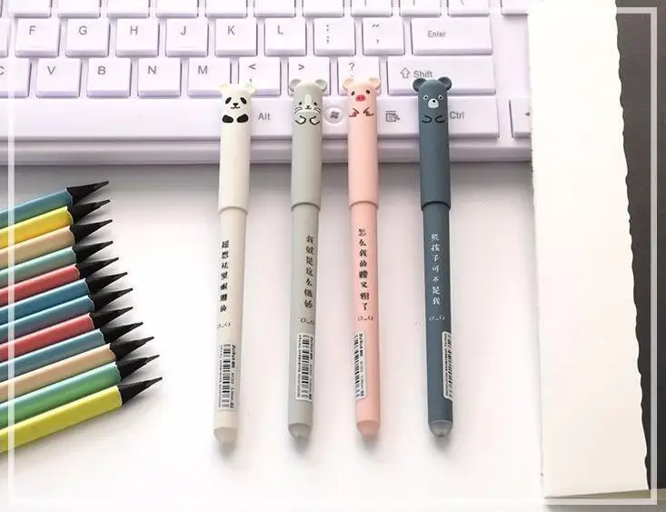 1 шт Lytwtw канцелярские принадлежности мультфильм милые Kawaii Животные медведь ручка Креативные школьные офисные гелевые ручки ручка для выражений подарок