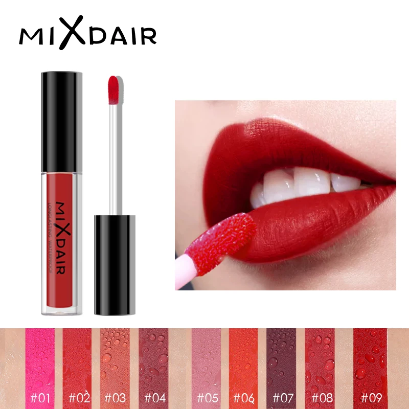 MIXDAIR, матовая губная помада, макияж, помада, водостойкая, гладкая, для губ, оттенок, стойкий блеск для губ, красота, косметика, профессиональный макияж