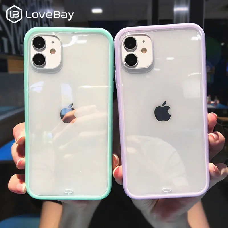 Новый противоударный однотонный чехол Lovebay для телефона iPhone 11 Pro X XR XS Max SE 2020 8 7 Plus