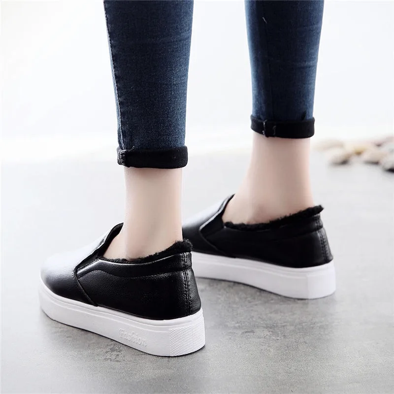 Женские кроссовки для бега Зимние теплые плюшевые женская спортивная обувь