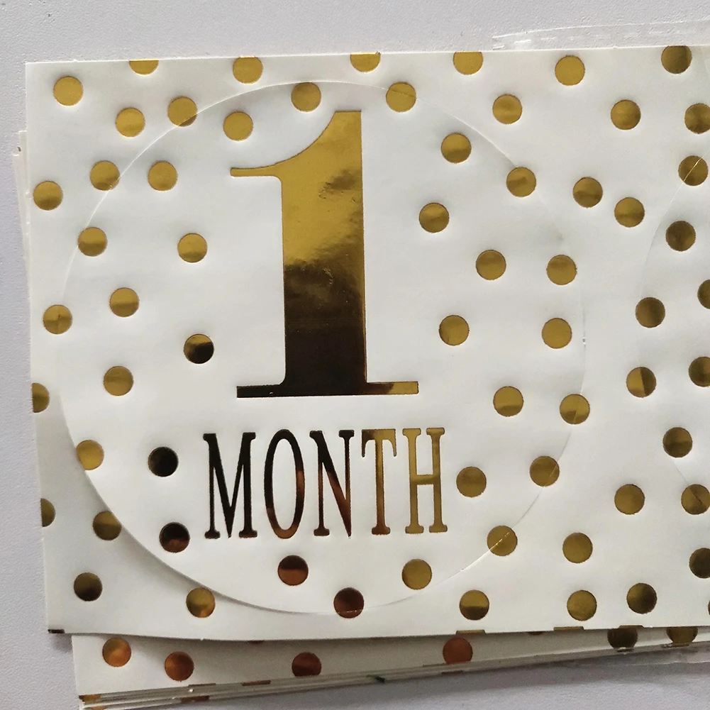 

Newborn Baby Monthly Stickers Pregnant Women 1-12 Milestone Memory Photo Props