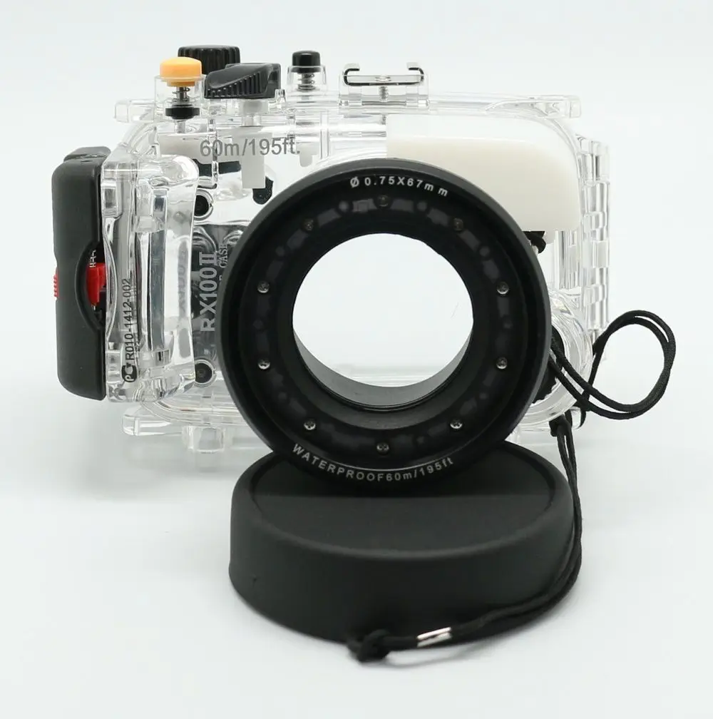 for Sony DSC RX100 II 40m/130ft Meikon Underwater Camera Housing Kit + Aluminum Diving Handle Red Filter (wet 67mm | Электроника