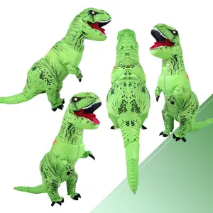 inflatable costume green dinosaur costumes t rex blow up fancy dress mascot cosplay costume for men women kids dino cartoon free global shipping