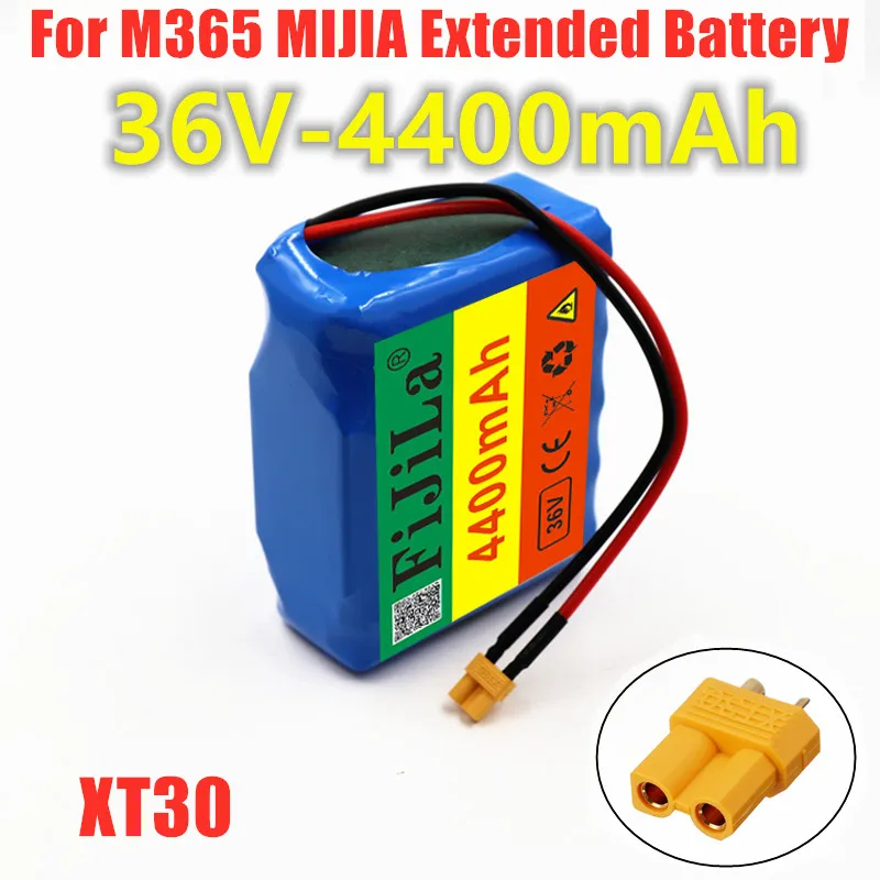 

Для M365 MIJIA Pro Scooter 36V 4.4Ah 10S1P 18650 Φ увеличенный диапазон зарядки и разрядки XT30 Plug + 15A BMS