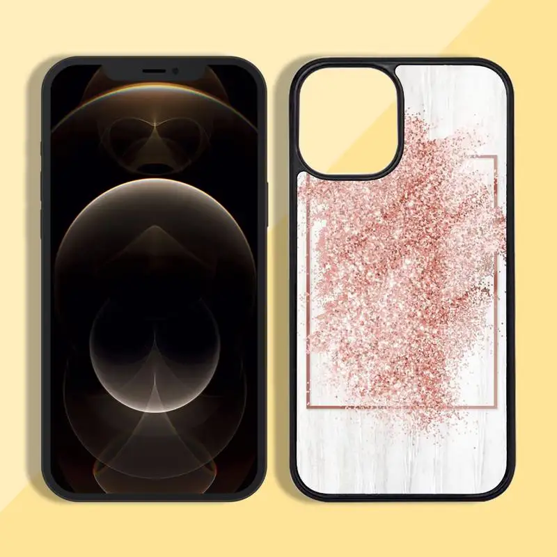 

Marble Gold Rose Glitter Pink Phone Case Silicone TPU+PC For iPhone 11 12 mini Pro MAX 5 6 7 8 Plus Samsung Note20 10 Plus S7 8