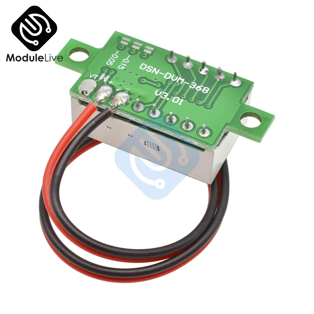 Вольтметр 4 7 ~ 32 В постоянного тока 3 значный дисплей 0 36 дюйма Мини светодиодный