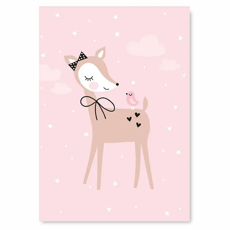 

Modern Cartoon Anime Poster Printing Canvas Wall Art Girl Graffiti Children Bedroom Living Room Decoration Painting Frameless