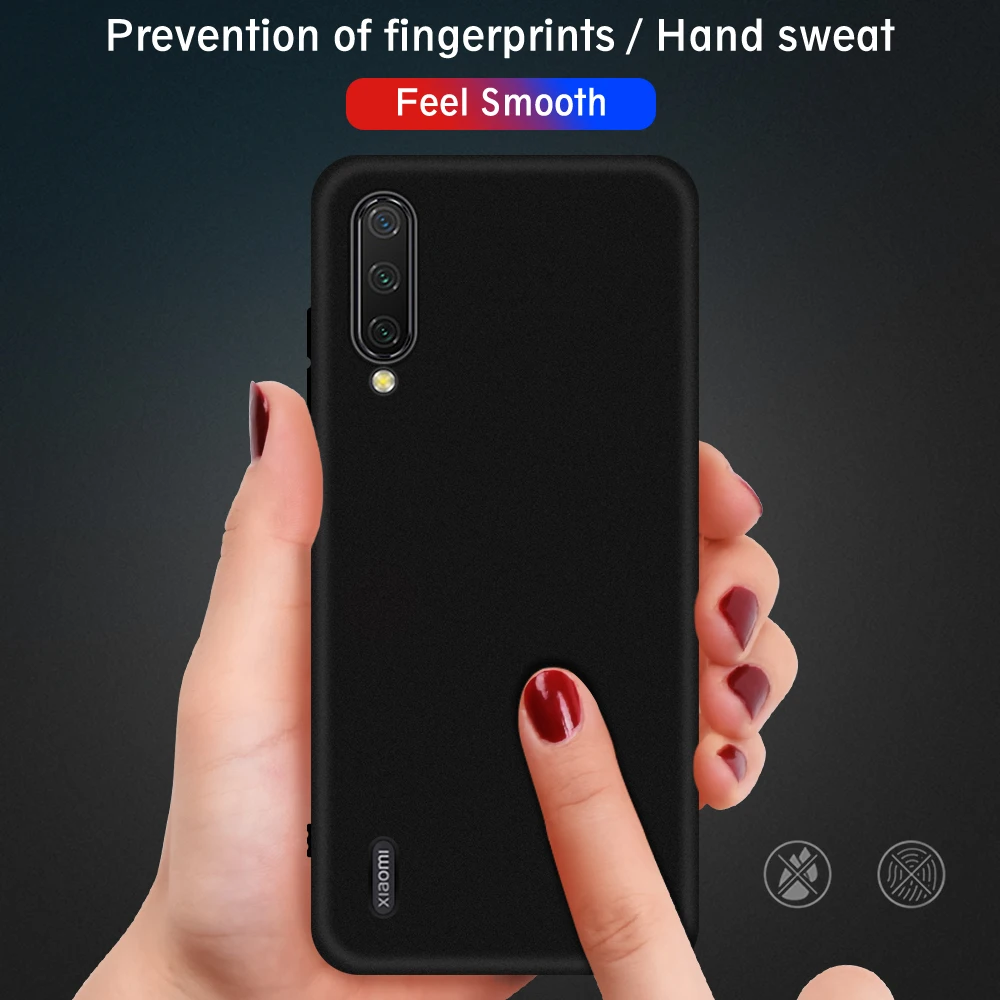 Черный матовый телефон случае для Xiaomi mi 9 8 6 SE Lite A1 A2 6X 5X x 3 2 S/Max Pocophone F1 Red Pro задняя