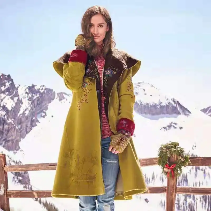 Новинка Осень-зима 2020 женский топ средней длины с принтом шерстяное пальто