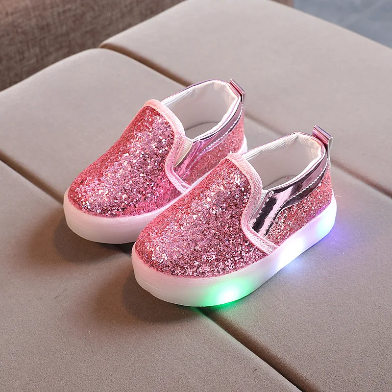 

Kids Shoes Flash Classic Casual Canvas Shoes Baby Girls Boys Shoes Luminous Baby Sneakers Non-slip Rubber Sole Children's Shoes