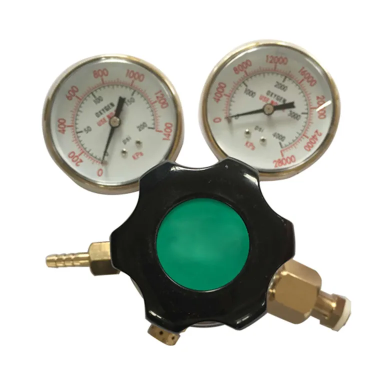 

Manufacturer Ningbo Zhejiang CGA510 twin gauge oxygen regulator with high pressure
