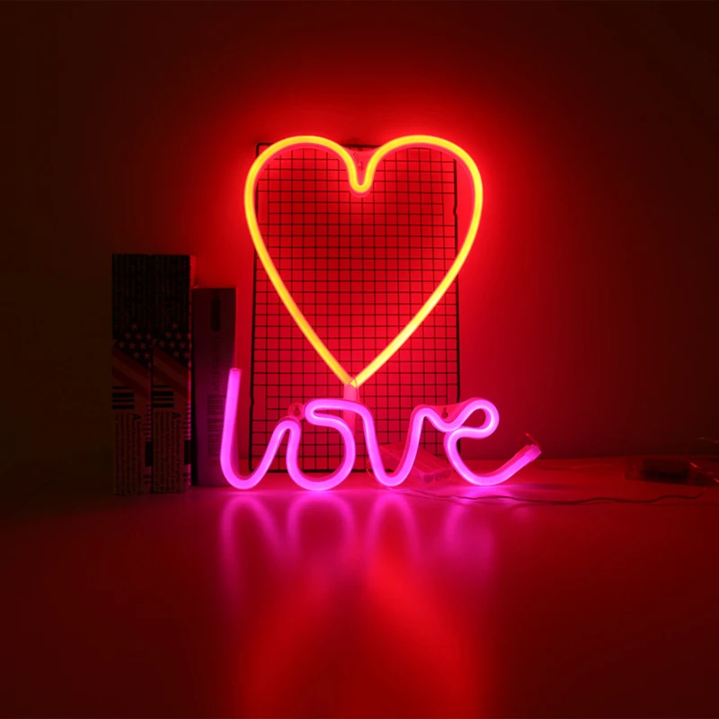 

Led Small Night Lamp Moon Clouds Love Creative Neon Light Shape USB Battery Dual-Use Decoration Fairy Led Lights Battery Strand