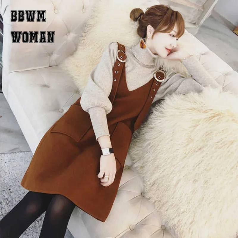 

Женское платье на подтяжках, Осеннее модное женское платье размера плюс, 2019