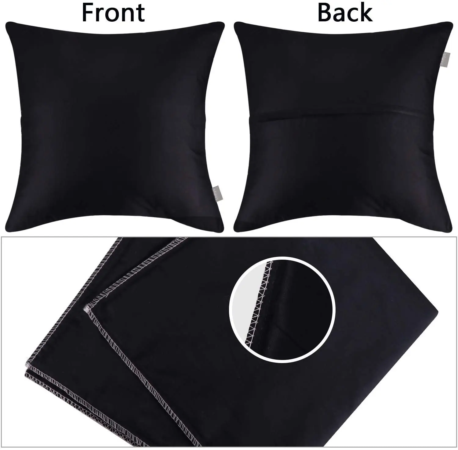 2-Pack Cotton Comfortable Solid Decorative Throw Pillow Case Square Cushion Cover Pillowcase (Cover Only No Insert) | Аксессуары для