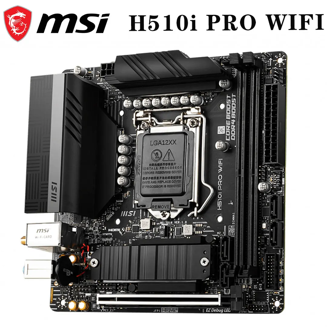 Preise 2021 MSI H510I PRO WIFI Motherboard Intel H510 LGA 1200 11th Generation DDR4 64GB PCI-E 4,0 M.2 Bluetooth 5,1 Mainboard Mini-ITX