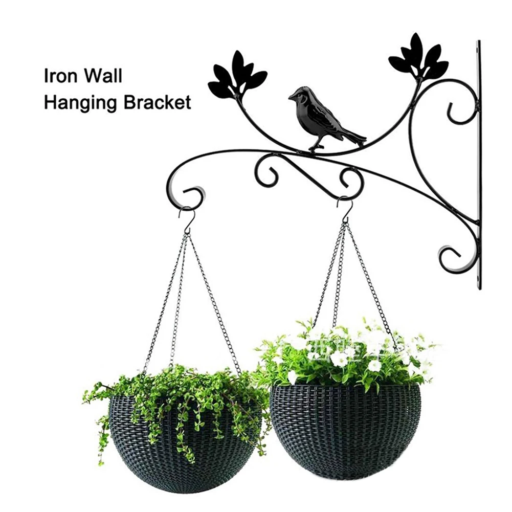 

1pc Rustic Hanging Plants Bracket Wall Hooks for Flower Baskets Bird Feeders Decorative Plant Hanger Hook Home Decoration