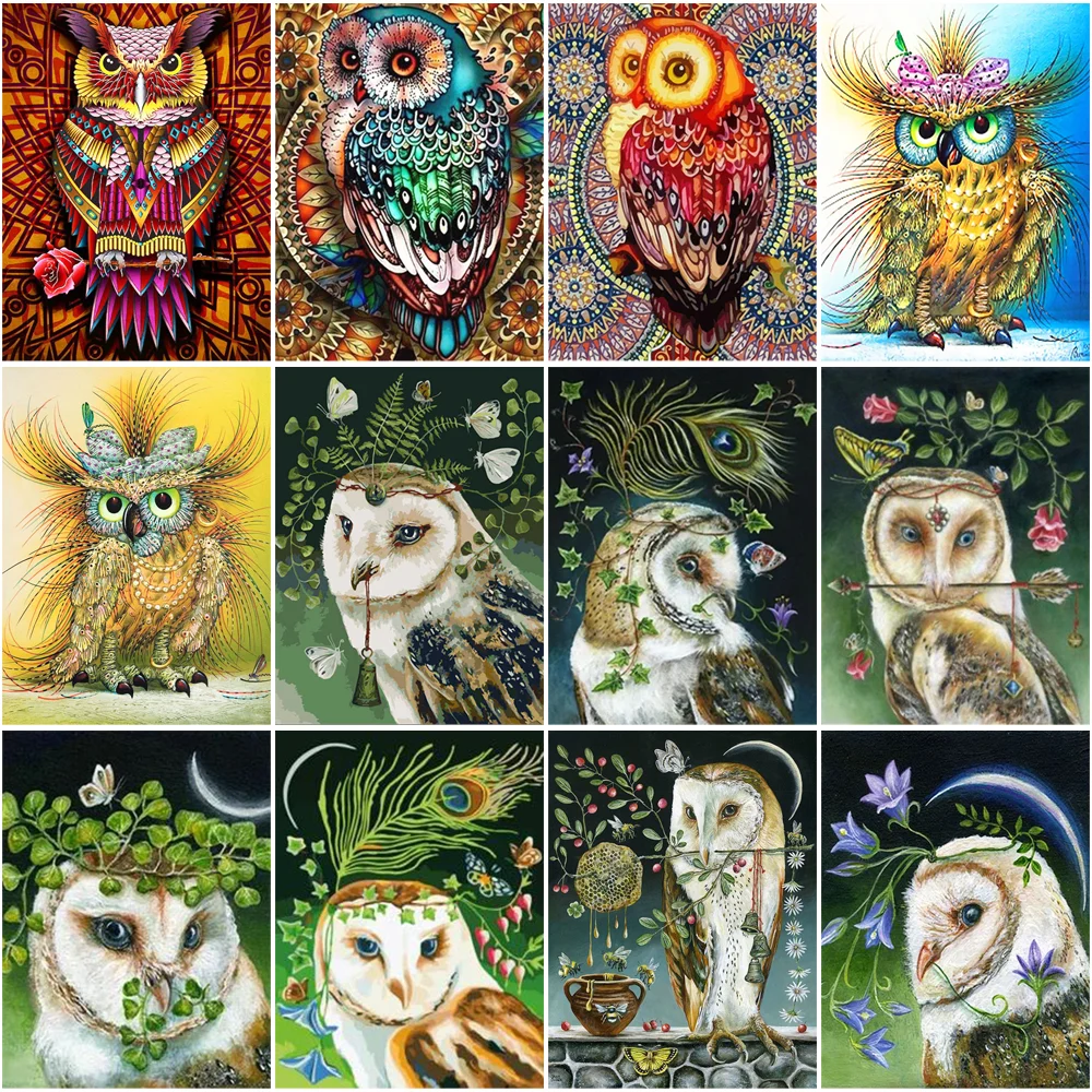 

Bird Diamond Mosaic Animal Home Decor Owl Diy Puzzles Paintings Personalized Gift Embroidery Kit Painting Needle Arts Craft