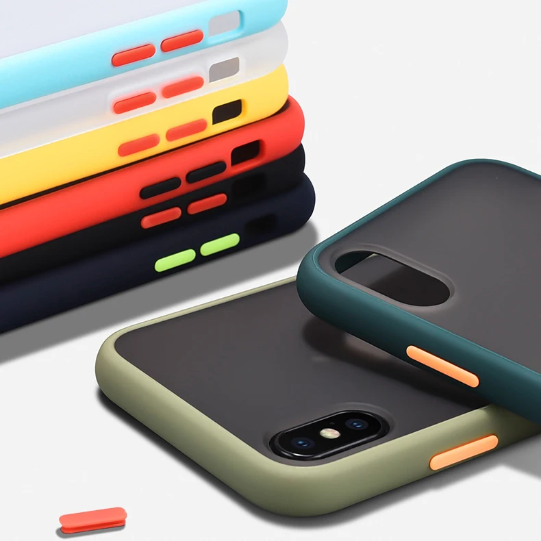 

Removable Matte Silicone Shockproof Bumper Phone Case For iPhone11 Pro Max 10 X XR XS Hard PC For iPhone 8 7 6 6S Plus Cover