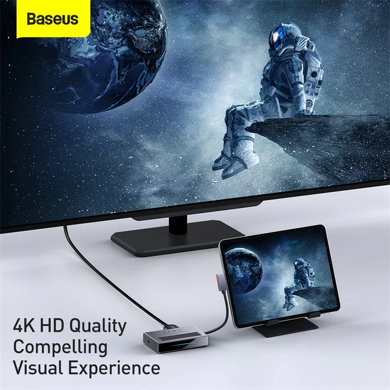 baseus usb c hub type c to multi usb 3 0 hub hdmi compatible adapter dock for tablet 6 in 1 type c hub dock macbook pro huawei free global shipping