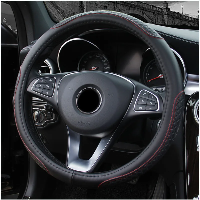 

Оплетка на руль из натуральной кожи, 37-38 см