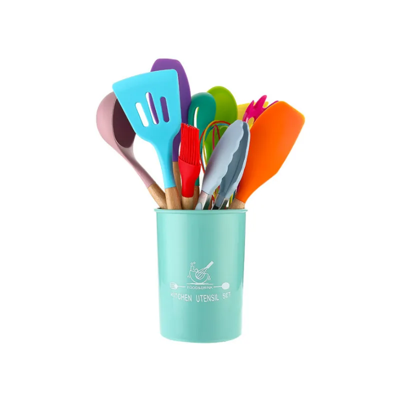

Colorful Silicone Kitchen Tools Spatula Turner brush egg beater Cooking Utensils kitchen utensils set cooking tools ladle spoon