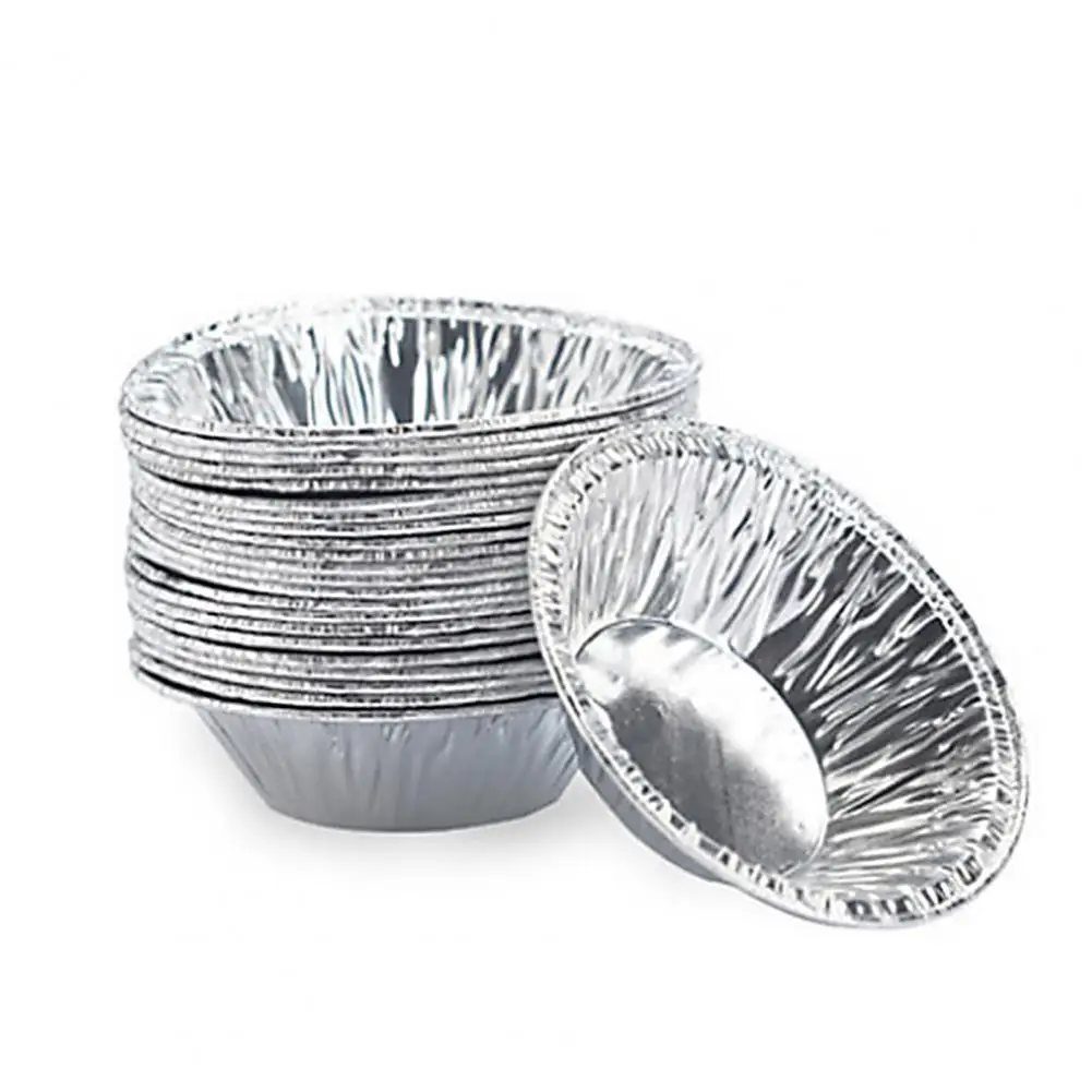 100 шт с антипригарным покрытием яичный пирог фруктами круглой формы одноразовые