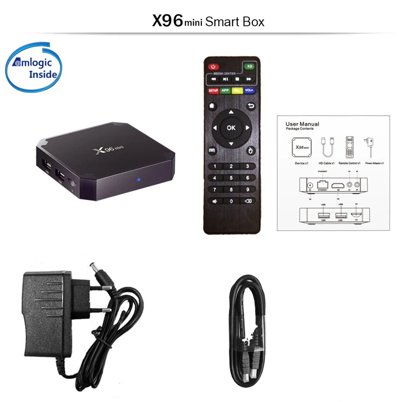 X96 Мини Android 7 1 Смарт ТВ приставка 2 Гб 16 X96mini Amlogic S905W четырехъядерный soutien 4K 4 ГГц WiFi