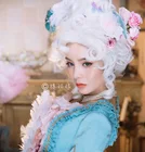 Парик для косплея Марии Антуанетты, средние кудрявые волосы принцессы (без головного убора) + шапочка для парика