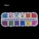 Настоящие прессованные цветы, кружева Анны, искусство высушенный цветок для ногтей смолы, изготовление ювелирных изделий, 24 шт.