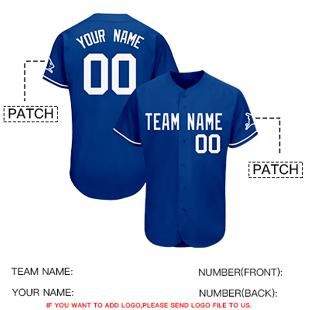 Customized Baseball Jersey Design Embroidery Team Name/Number/Logo Outdoor Softball Training Sport Shirts For Men/Youth