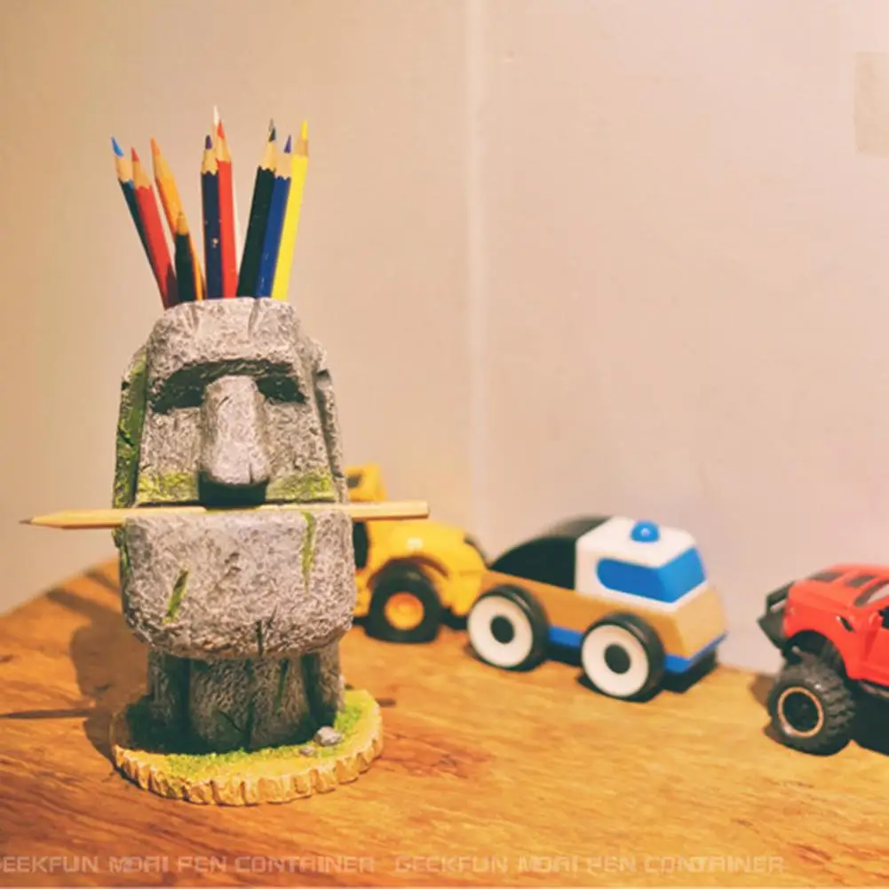 Пасхальный остров Moai держатель для ручек карандаш цветочный горшок офиса