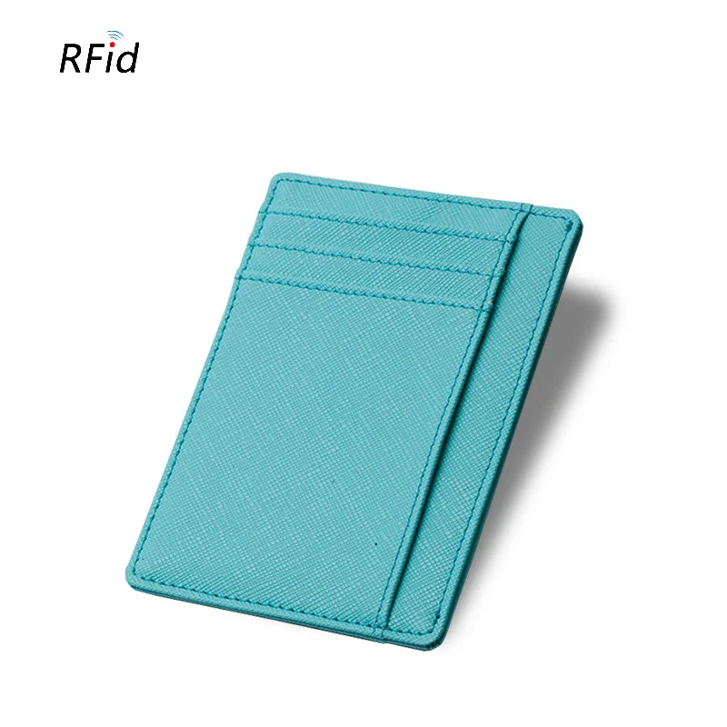 Милая модная визитница из бычьей кожи с радиочастотной идентификацией